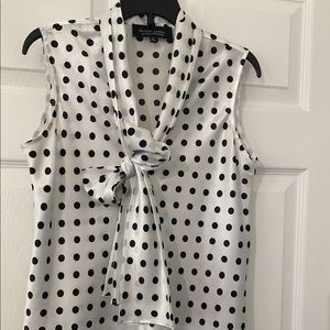 Black Label by Evan-Picone Black and White Polka